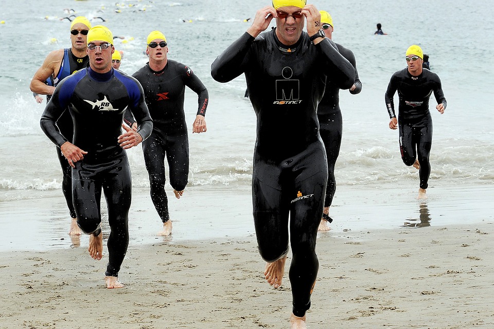 divers on beach